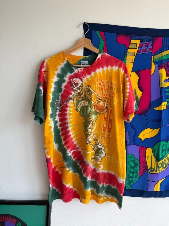 Grateful Dead Other - Vintage 1996 Liquid Blue Grateful Dead Lithuania Basketball Tee